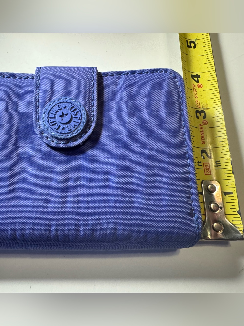 High End Kipling Vintage Blue Purple Women’s Trifold Zip Up Wallet MINTY - Picture 10 of 10